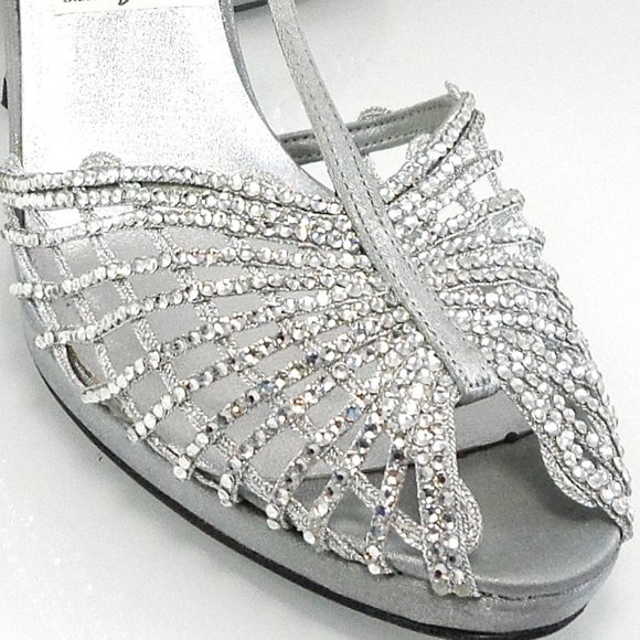 NIB$965 Stuart Weitzman Bridal Collection WeaveMe Swarovski Crystals Sandals 8 - Picture 10 of 16